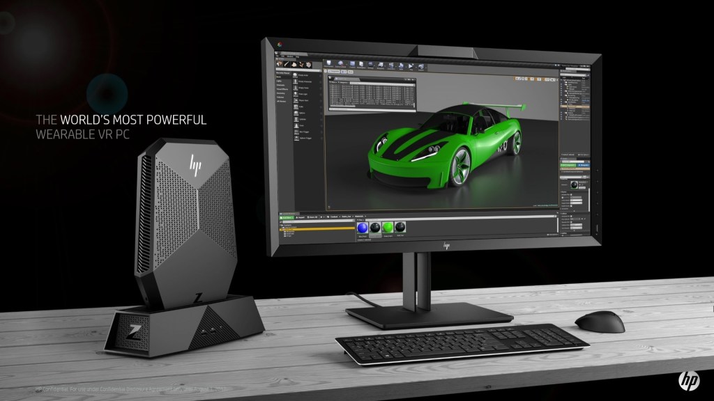 HP Z VR Backpack A wearable powerful portable PC for virtual reality