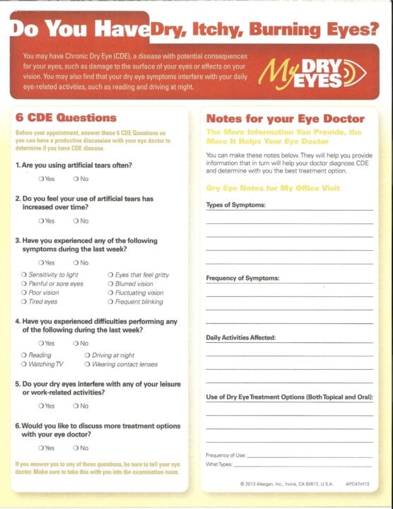 Dry, Itchy, Burning Eyes? Drs. Fabian, Fanelli & Dougherty