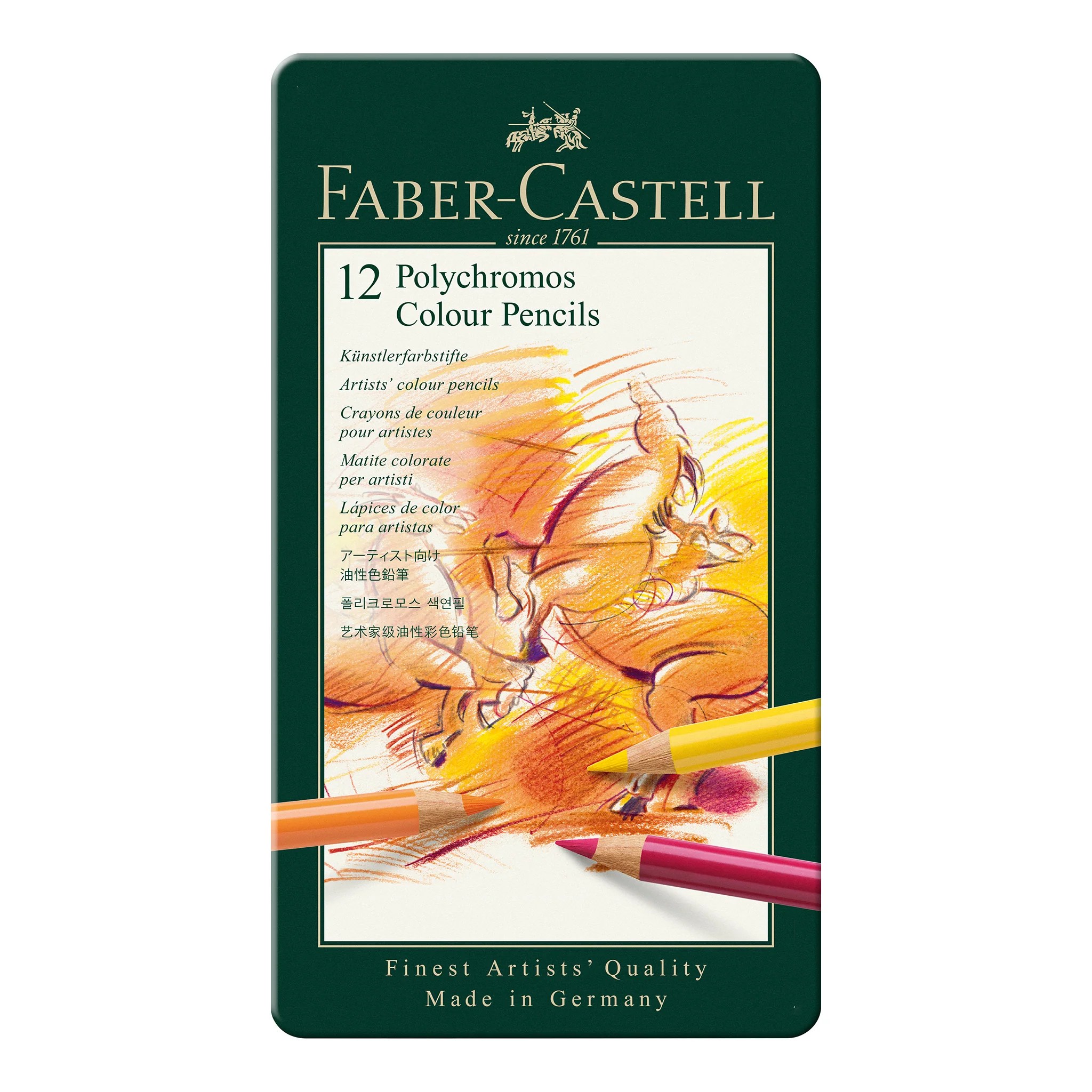 FaberCastell Polychromos Coloured Pencil set of 12 Opus Art Supplies