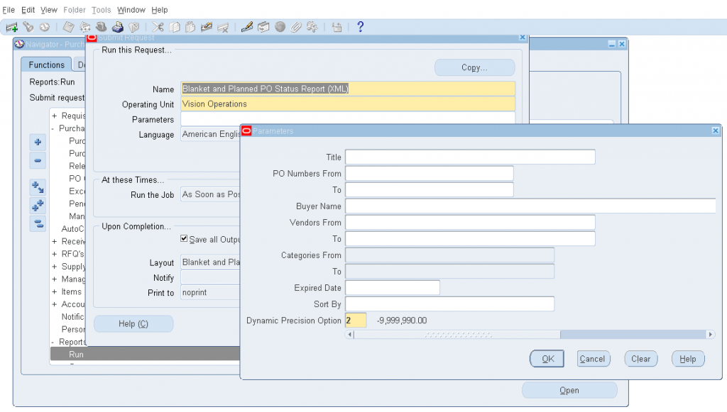 Blanket and Planned PO Status Report XML ORACLE APPS COMMUNITY