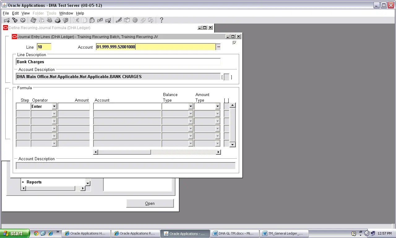 Types of Recurring Journal Oracle EBS Financials