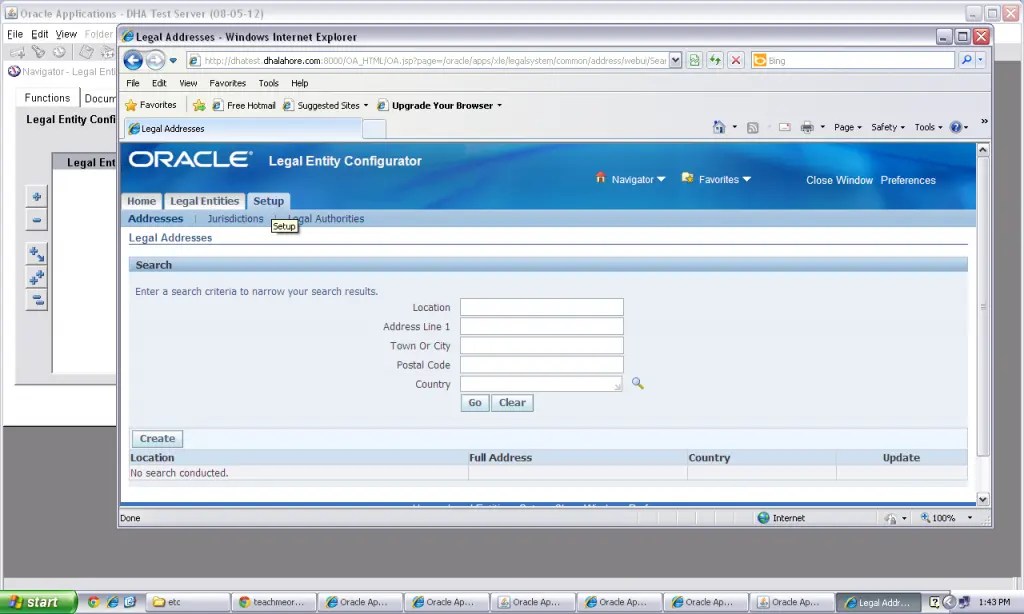 Legal Entity Setup Oracle EBS Financials
