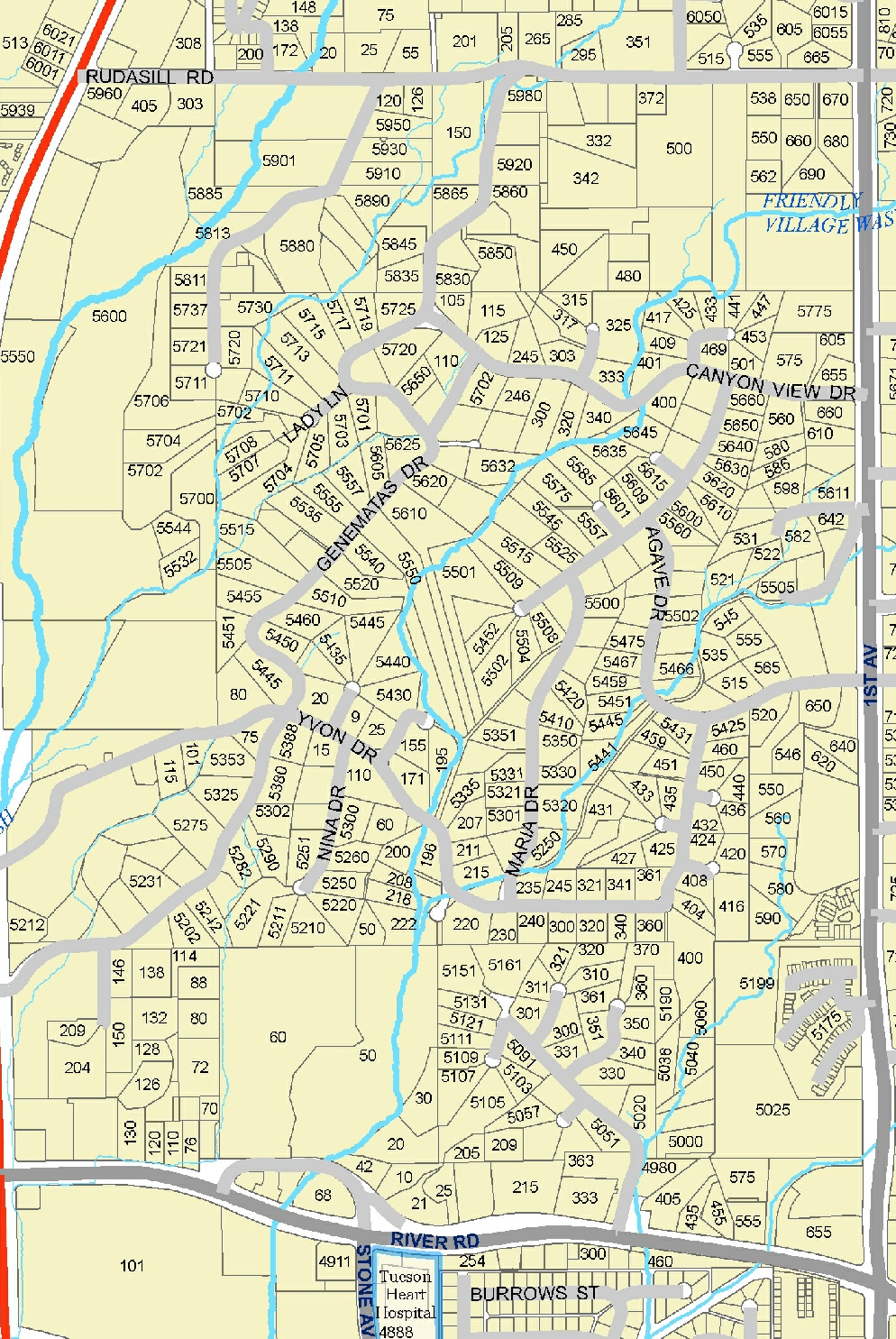 Oracle Foothills Map