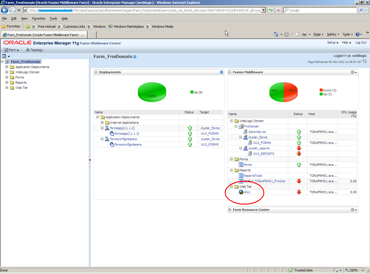Oracle Form 11g Adding a virtual directory (Alias) AuraPlayer
