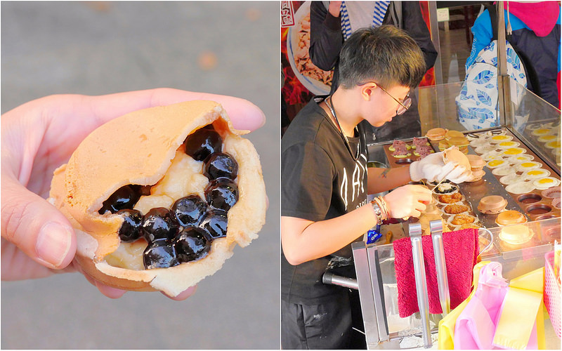 【台中小吃】Q弟紅豆餅 逢甲夜市│西屯區：每天排隊創意紅豆餅 珍珠卡士達 巧克力金莎 起司蛋加抹茶紅豆共六種口味！(傍晚人都很多至少需等15到20分鐘 但不太對我的味)