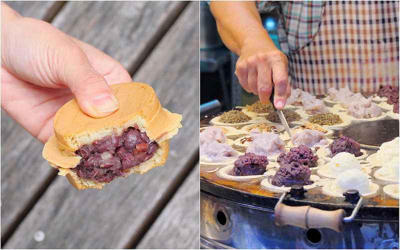 【台中小吃】學甲人車輪餅 逢甲夜市│西屯區：10元吃到15元爆滿餡料實在好味道 自家製六種微甜餡料便宜好吃不膩口(傍晚前購買較不用排隊)