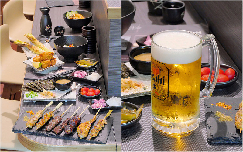 【台中夜市】暮立吞酒場 逢甲夜市│西屯區：北海道風雞肉串燒 每串40元起便宜又好吃！重口味醬汁加台灣氣冷雞肉好味道！還有豬排丼 北海道炸雞 雞肝醬也是推薦好吃！