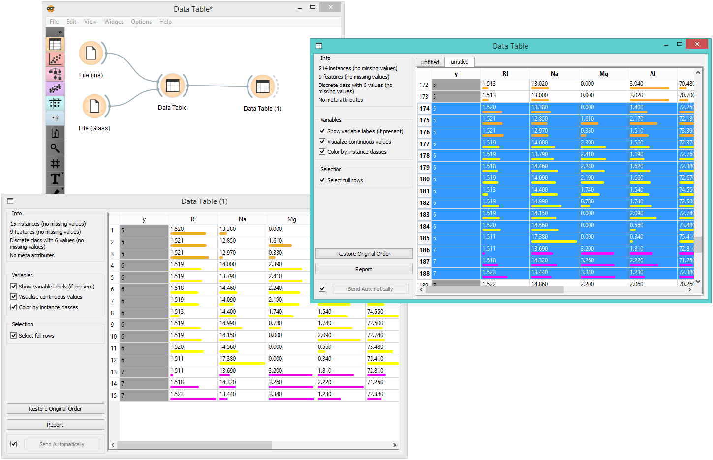 Data Table — Orange Visual Programming 3 documentation