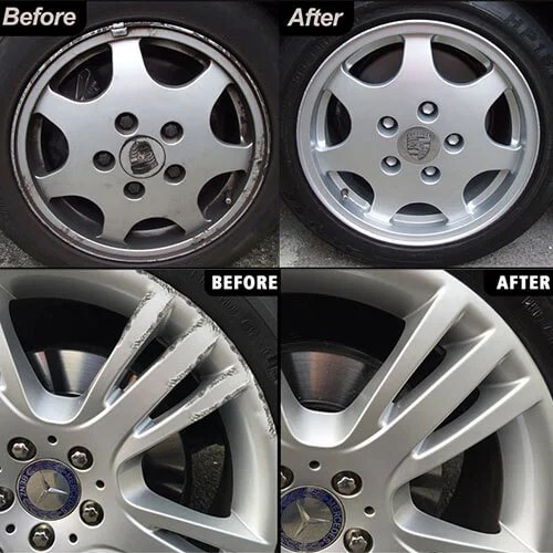Wheel Rim Restoration Rim Repair in Dubai Orange Auto
