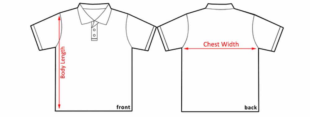 Polo Tee & Zip Polo Size Chart | OrangeBox Printing | Singapore