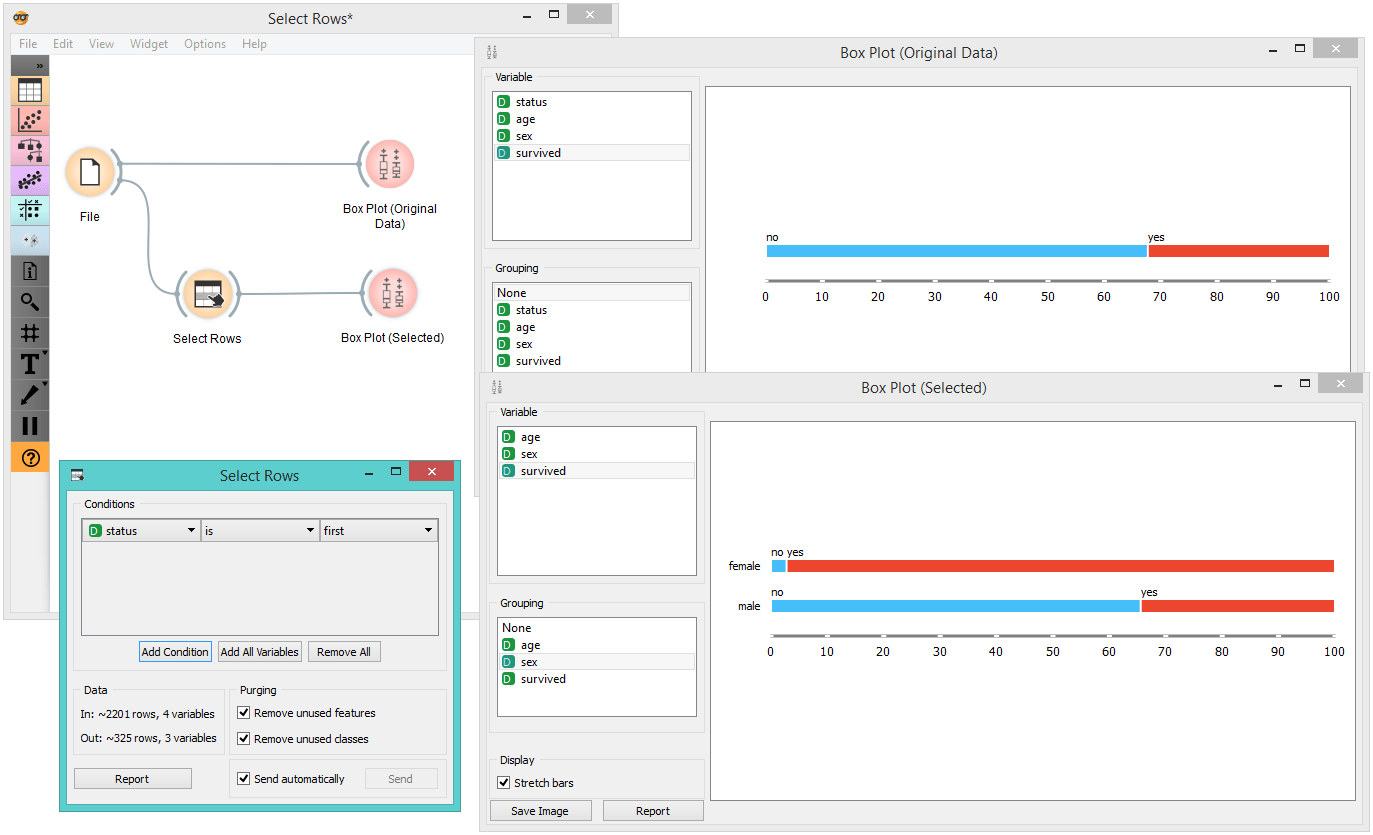 Orange Data Mining Select Rows