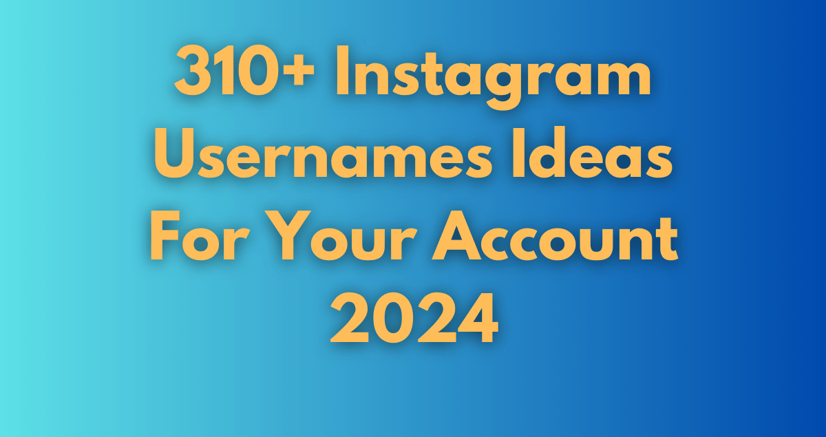310+ Instagram Usernames Ideas For Your Account 2024 Orange Dip