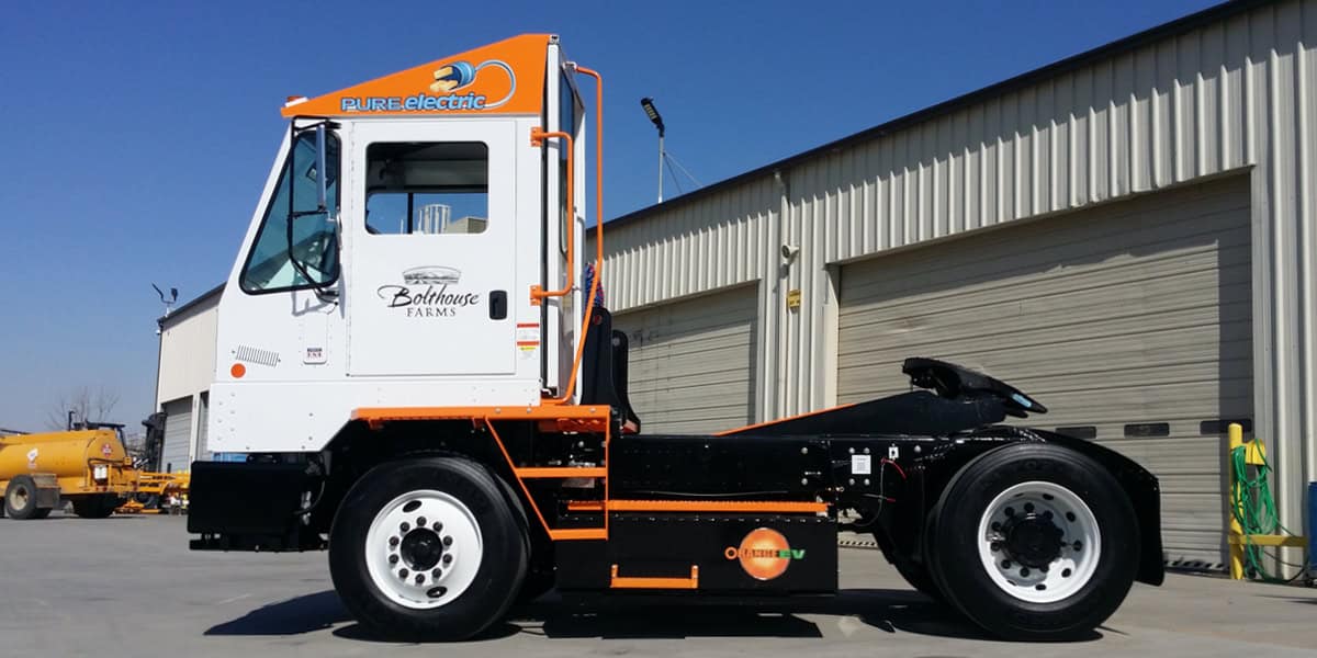 Pure Electric Terminal Trucks Orange EV