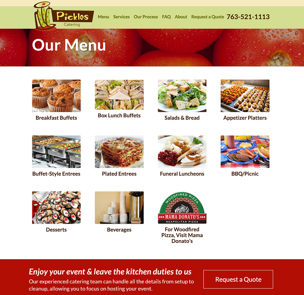 Pickles Catering • Orange Jackalope Creative