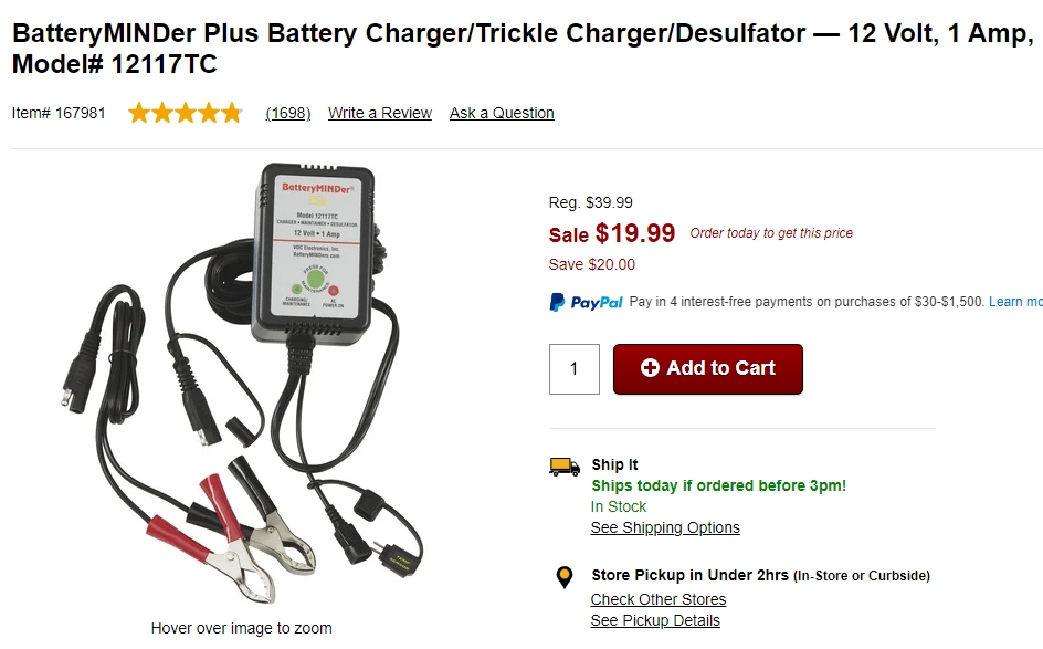 Battery maintainer port for my BX1880 OrangeTractorTalks Everything