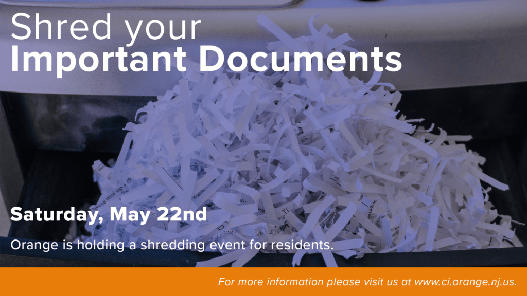 SHRED your important, personal documents Orange City Council