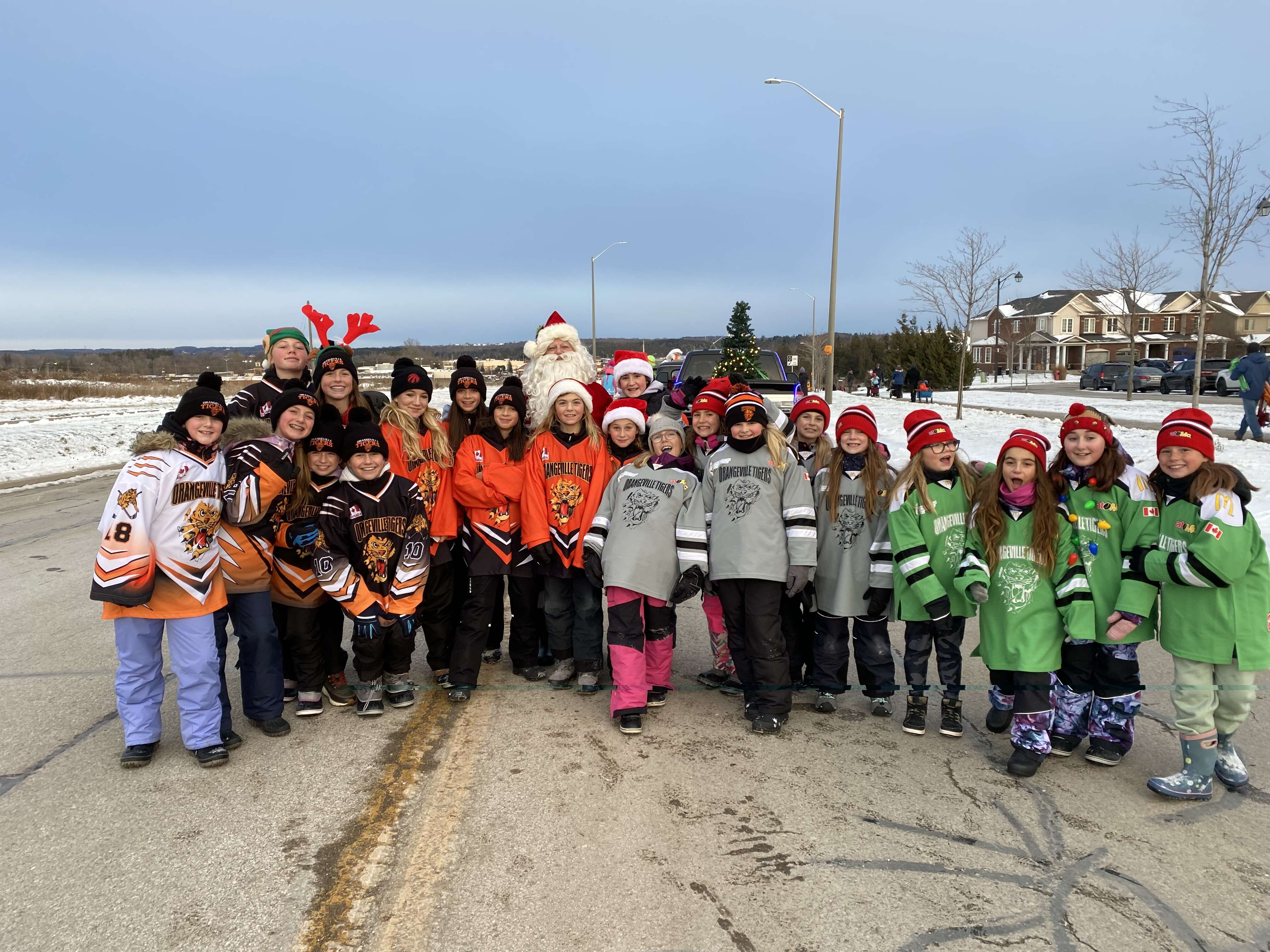 News > Santa Clause Parade 2022 (Orangeville Tigers Girls Hockey)