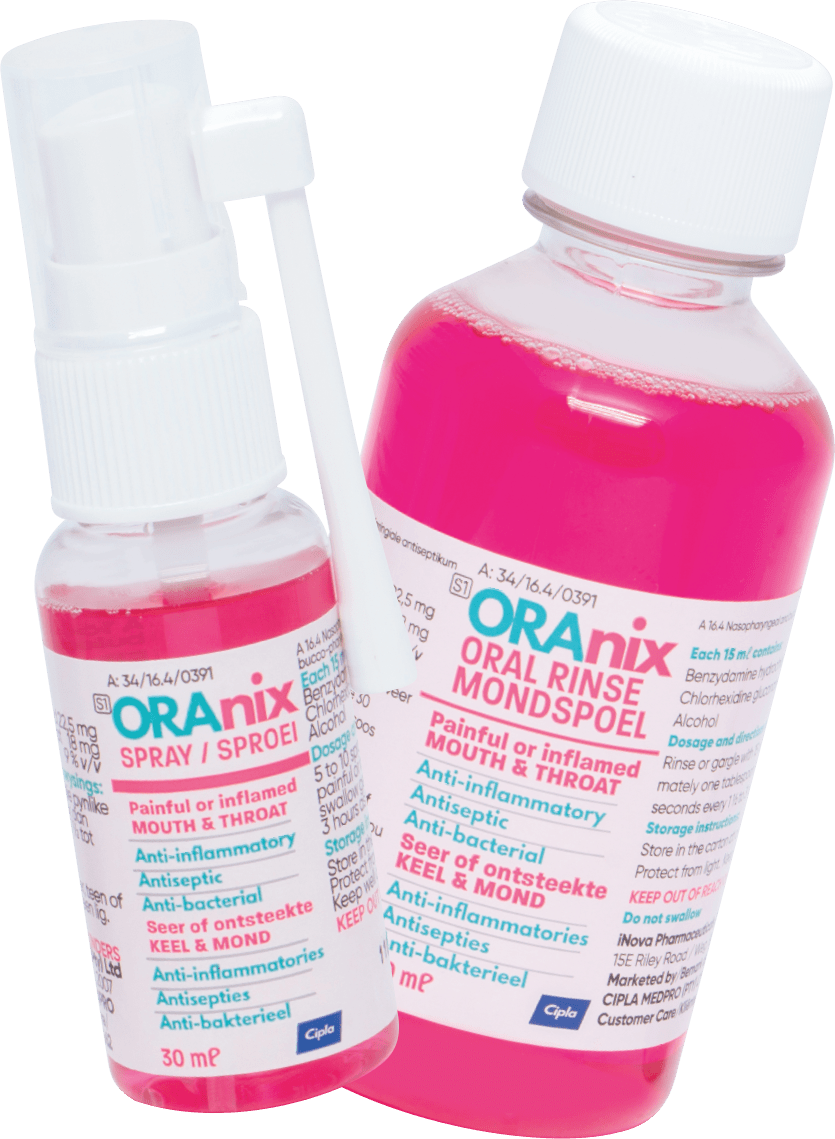 Oranix Antiseptic Antibacterial Anti inflammatory Throat
