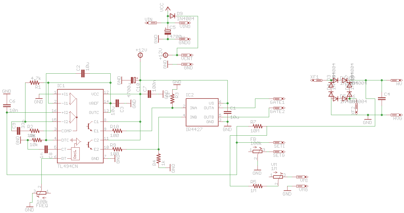 High voltage variable power supply don't vary well