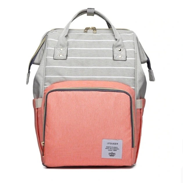 striped diaper bag backpack
