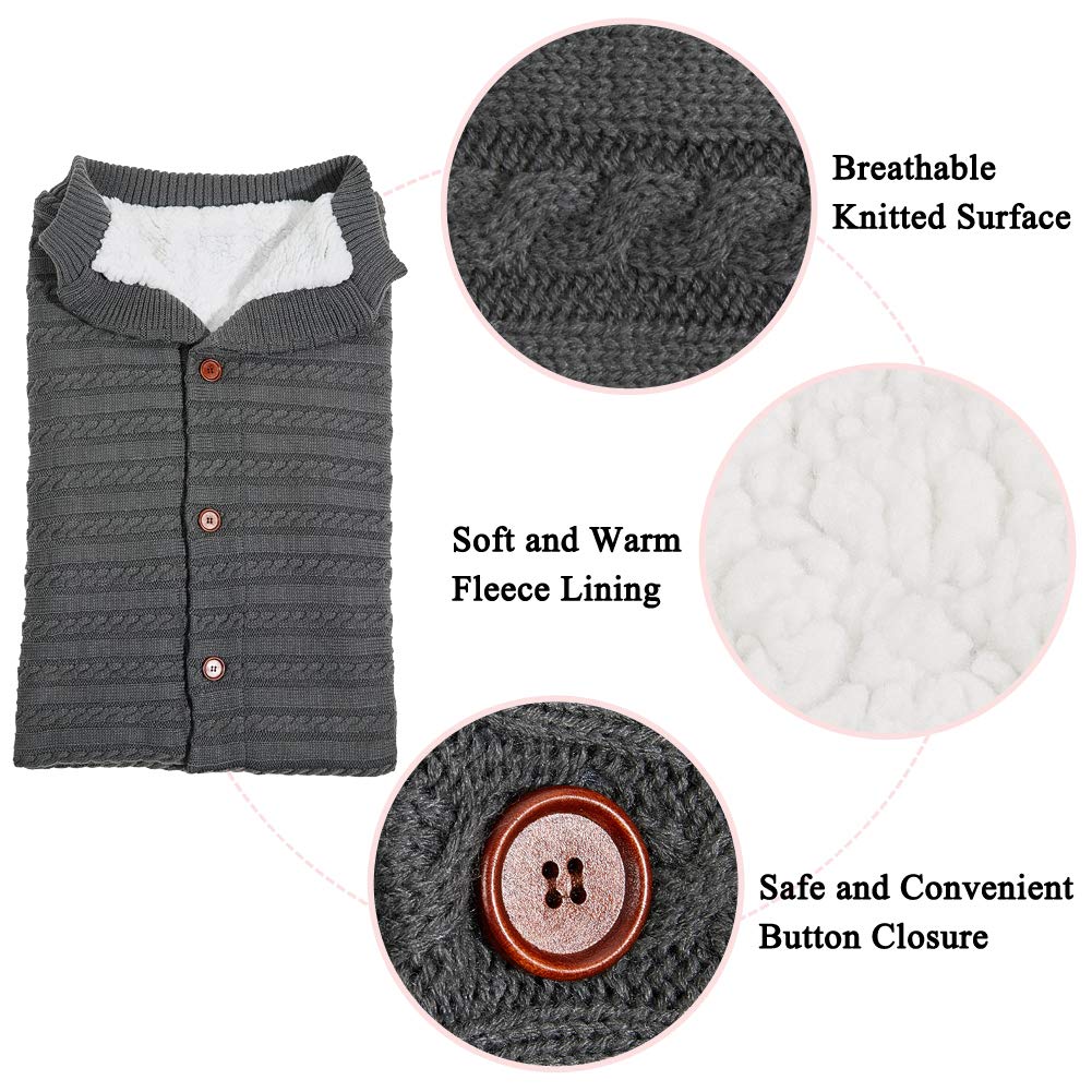 Baby Warm Blanket Swaddle Wrap with Stroller Hand Warmer