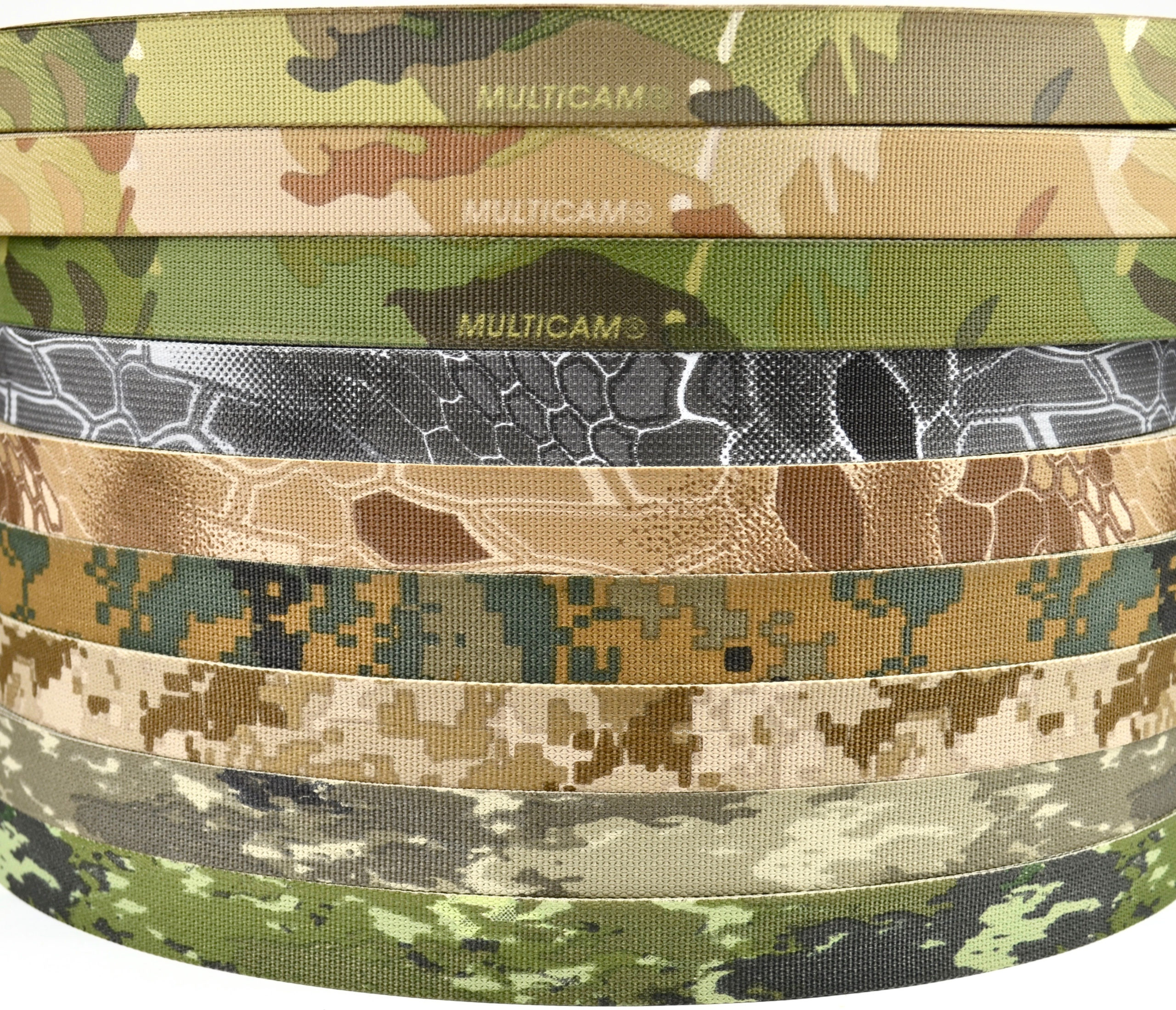 Military Nylon bing 1 Inch Mil Spec 2 Sided Per Yard Multicam