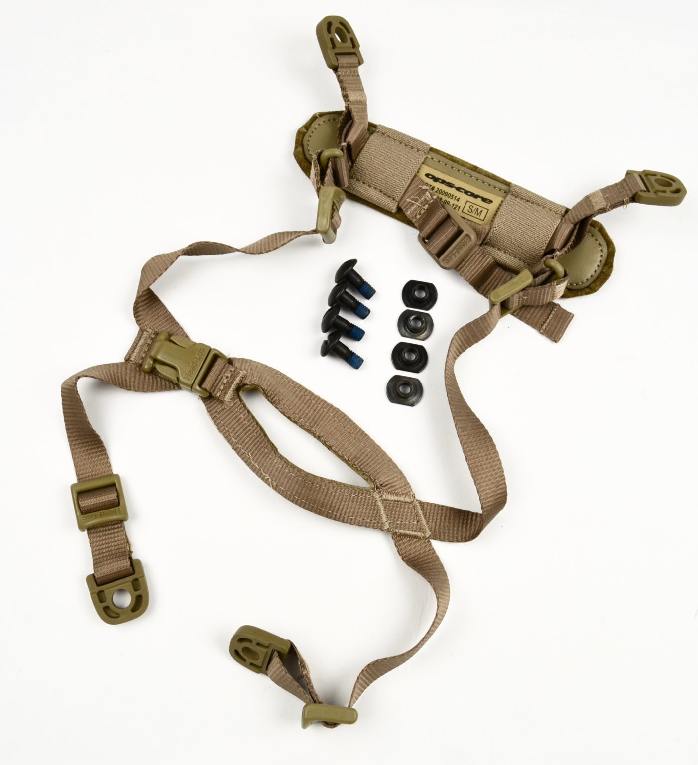 Ops Core H Nape Head Loc 4 Point Chin Strap ACH Right Tan SMALL MEDIUM