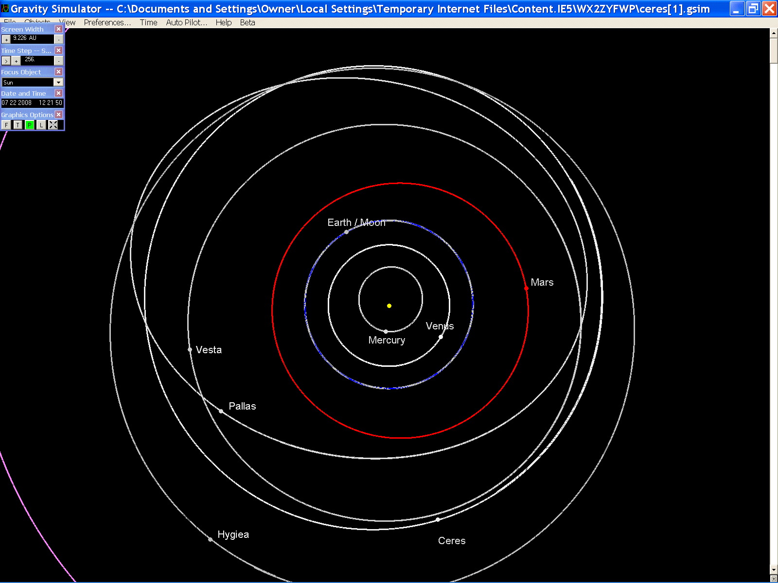What is the Current Position of in the Solar System?