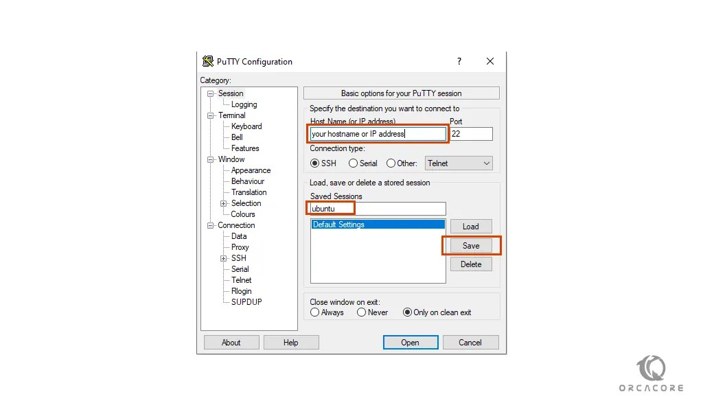How To Use PuTTY on Windows For beginners OrcaCore
