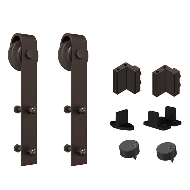 DOUBLE DOOR KIT, STANDARD HANGERS, TO BE USED WITH SINGLE FLAT TRACK