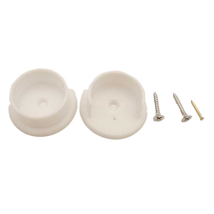 Closet Pole Socket White Orca Hardware