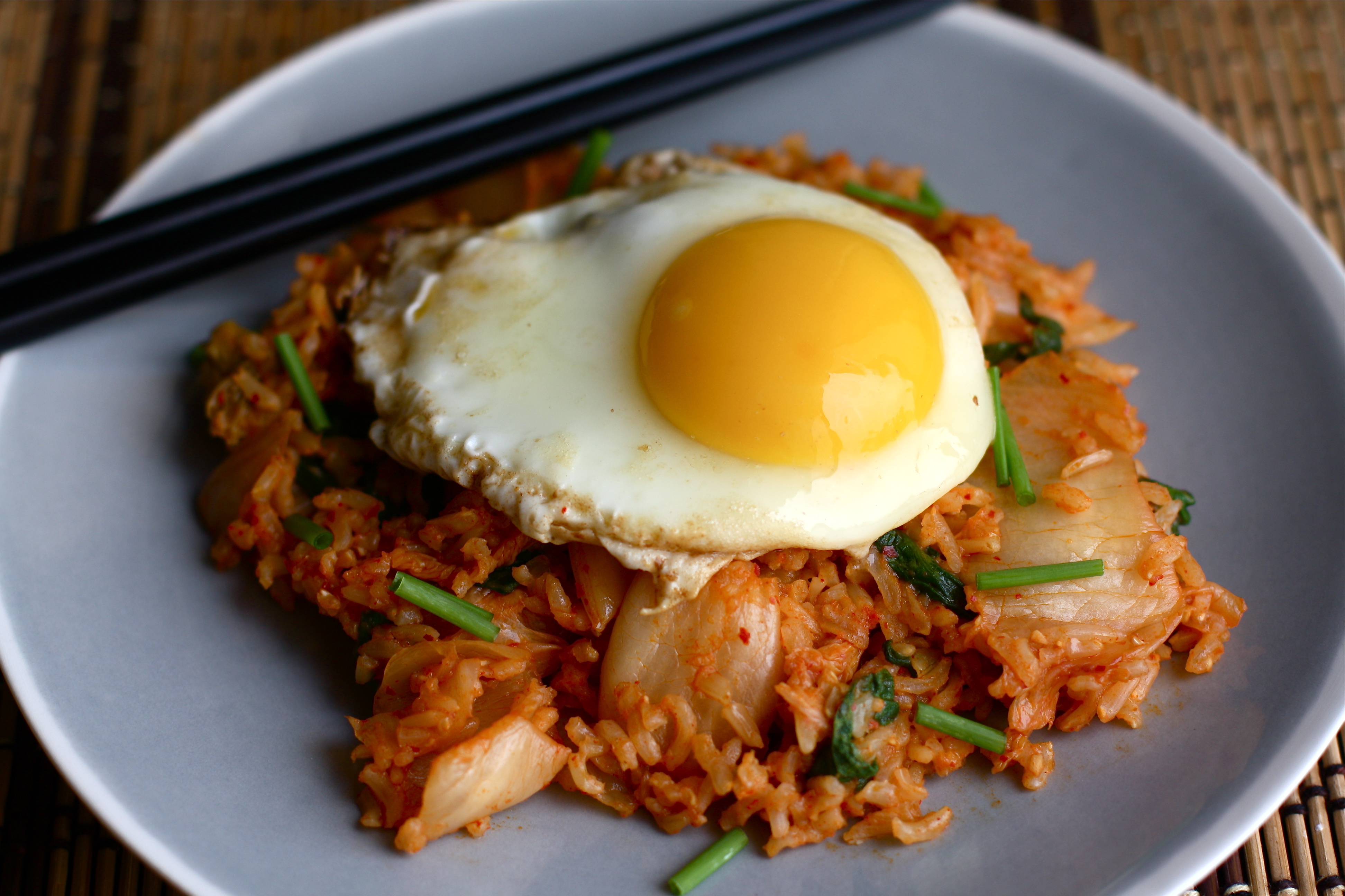 Kimchi Fried Rice with Spinach Orchard Street Kitchen