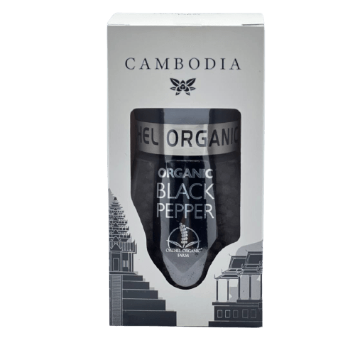 ORGANIC BLACK PEPPER BOTTLE GRINDER100g ORCHEL FARM
