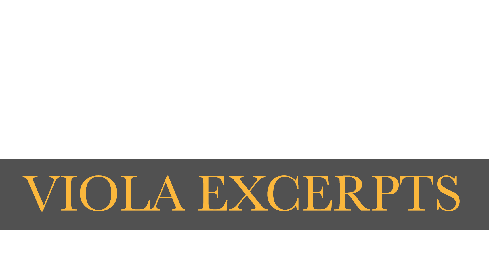 Viola Orchestra Excerpts