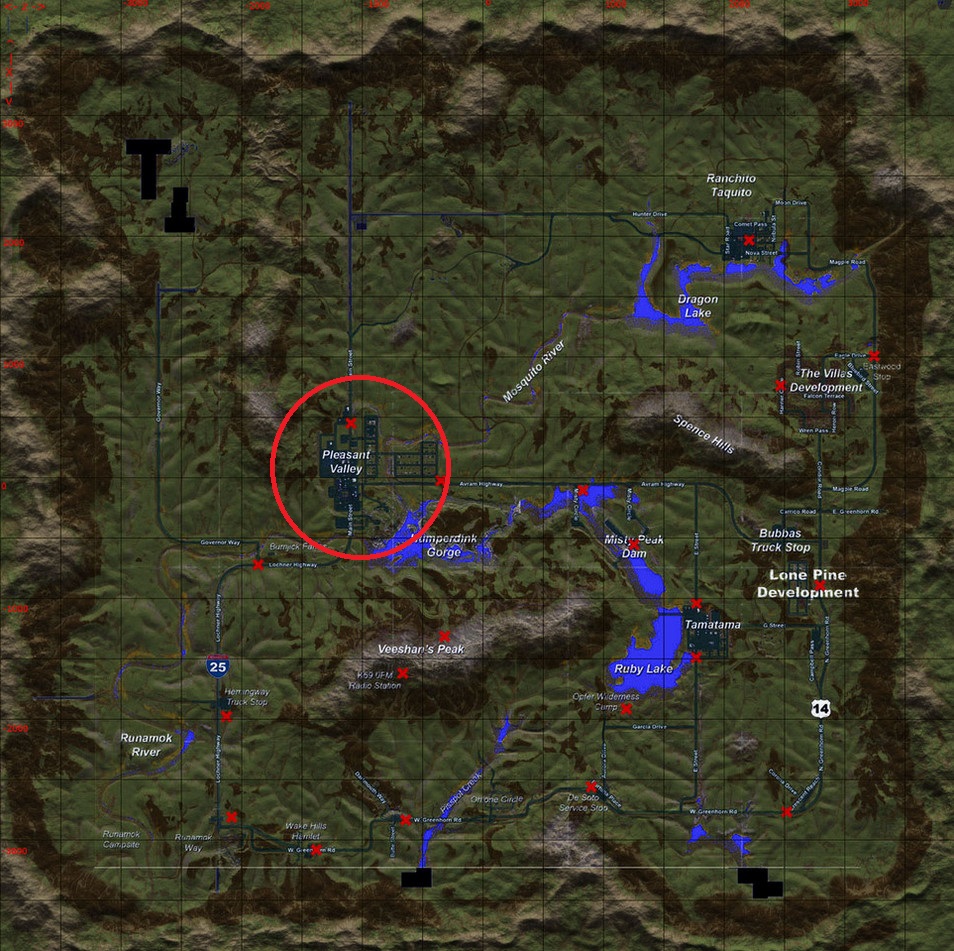 H1Z1 Pleasant Valley Map The Video Games Wiki
