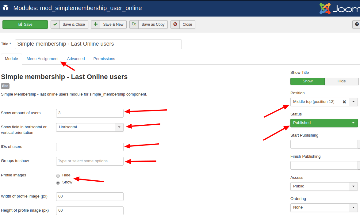 How to show users from some Joomla Users group Simple Membership