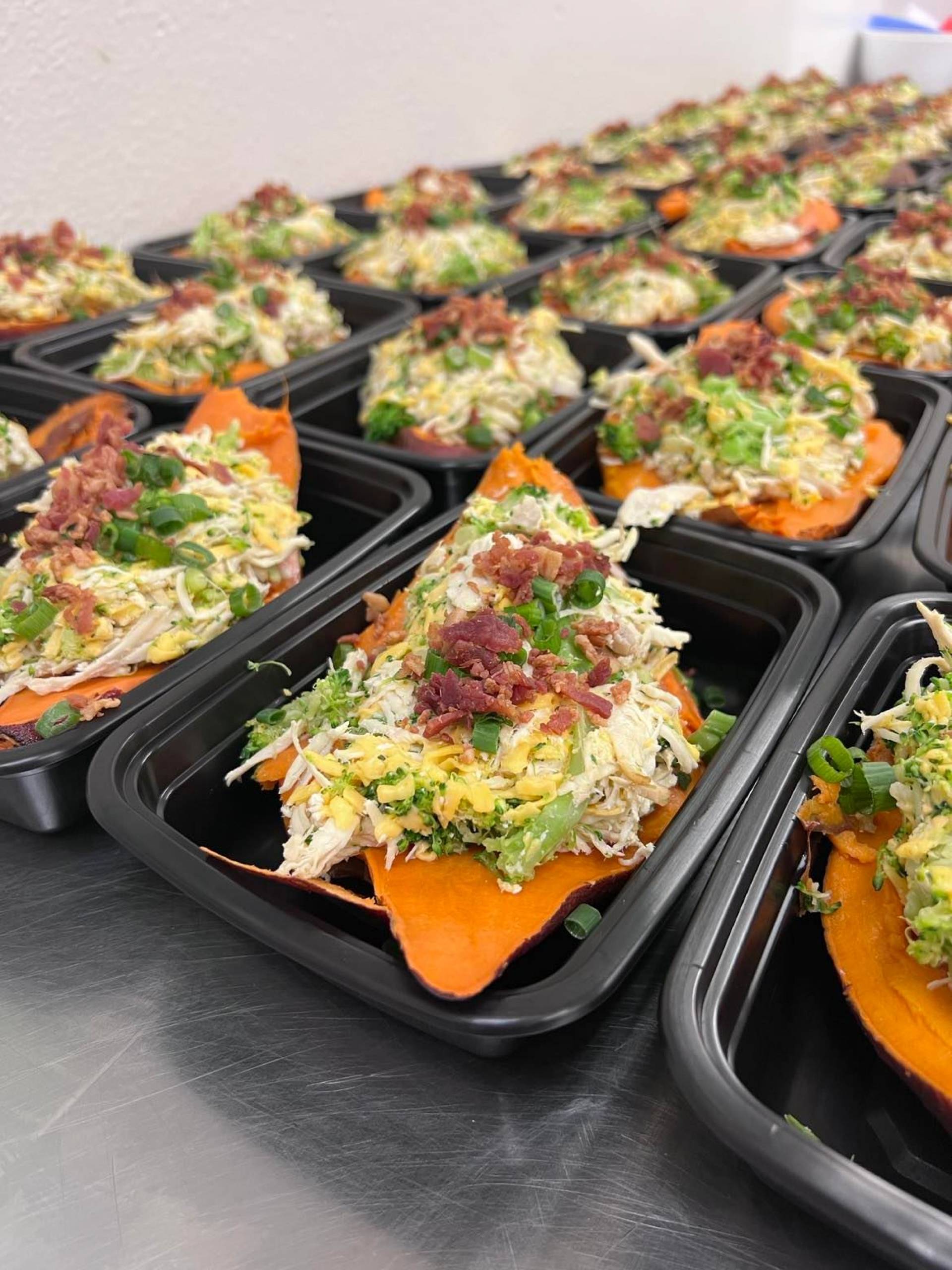 Broccoli Cheddar Stuffed Sweet Potato Precision Prep Visalia