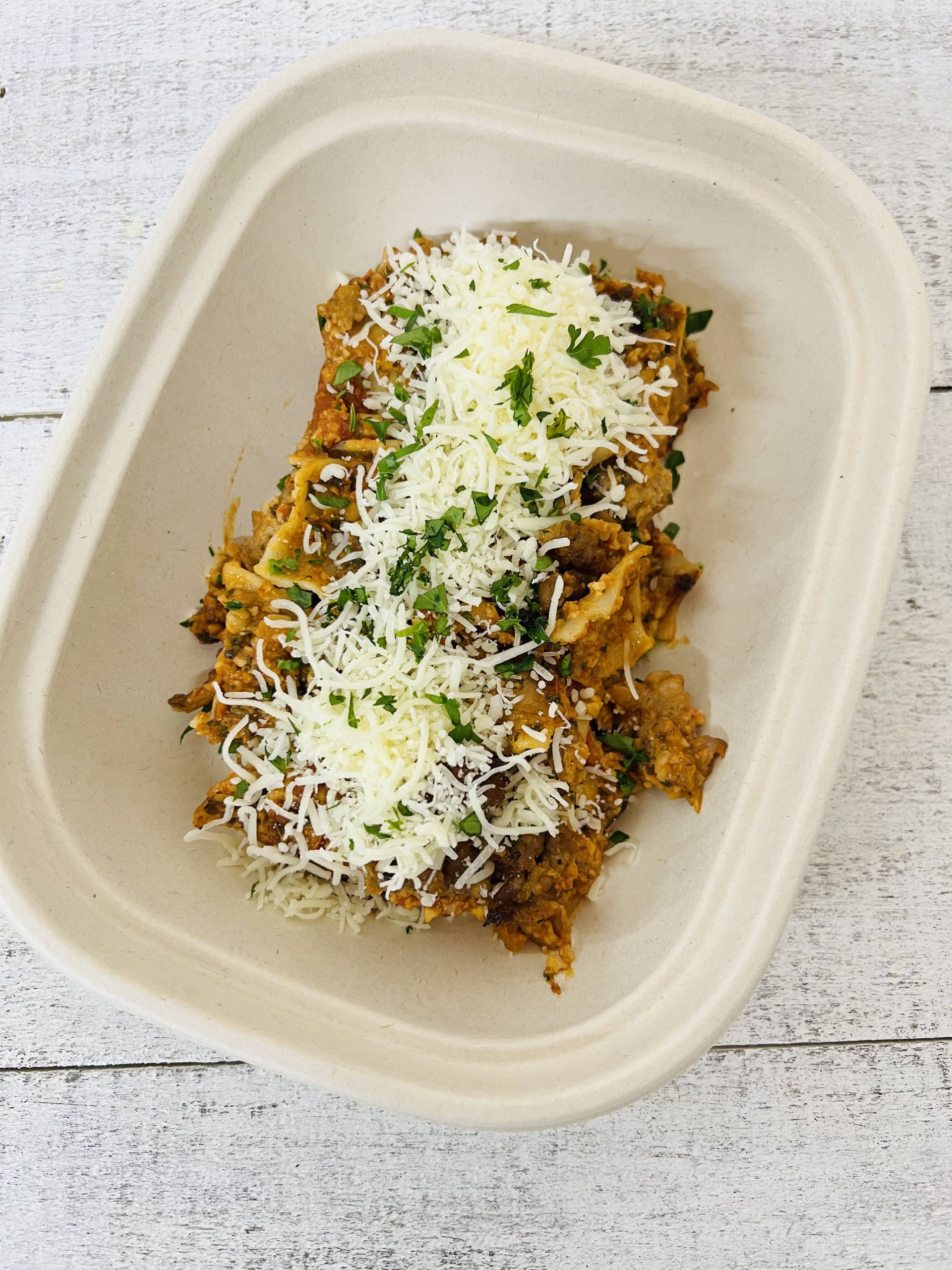 Plantbased Cashew Cheese Lasagna Prep to Table