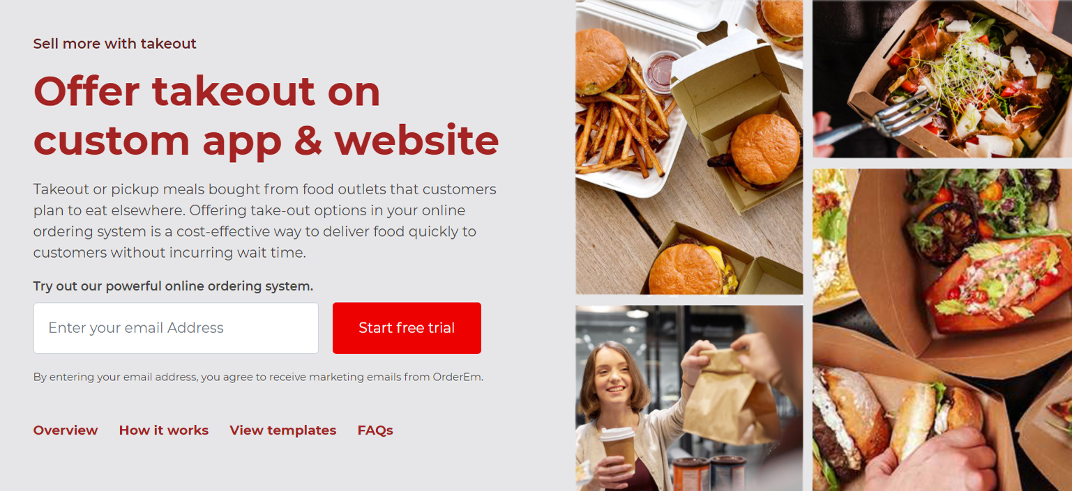 Takeout Online Order Mobile App OrderEm