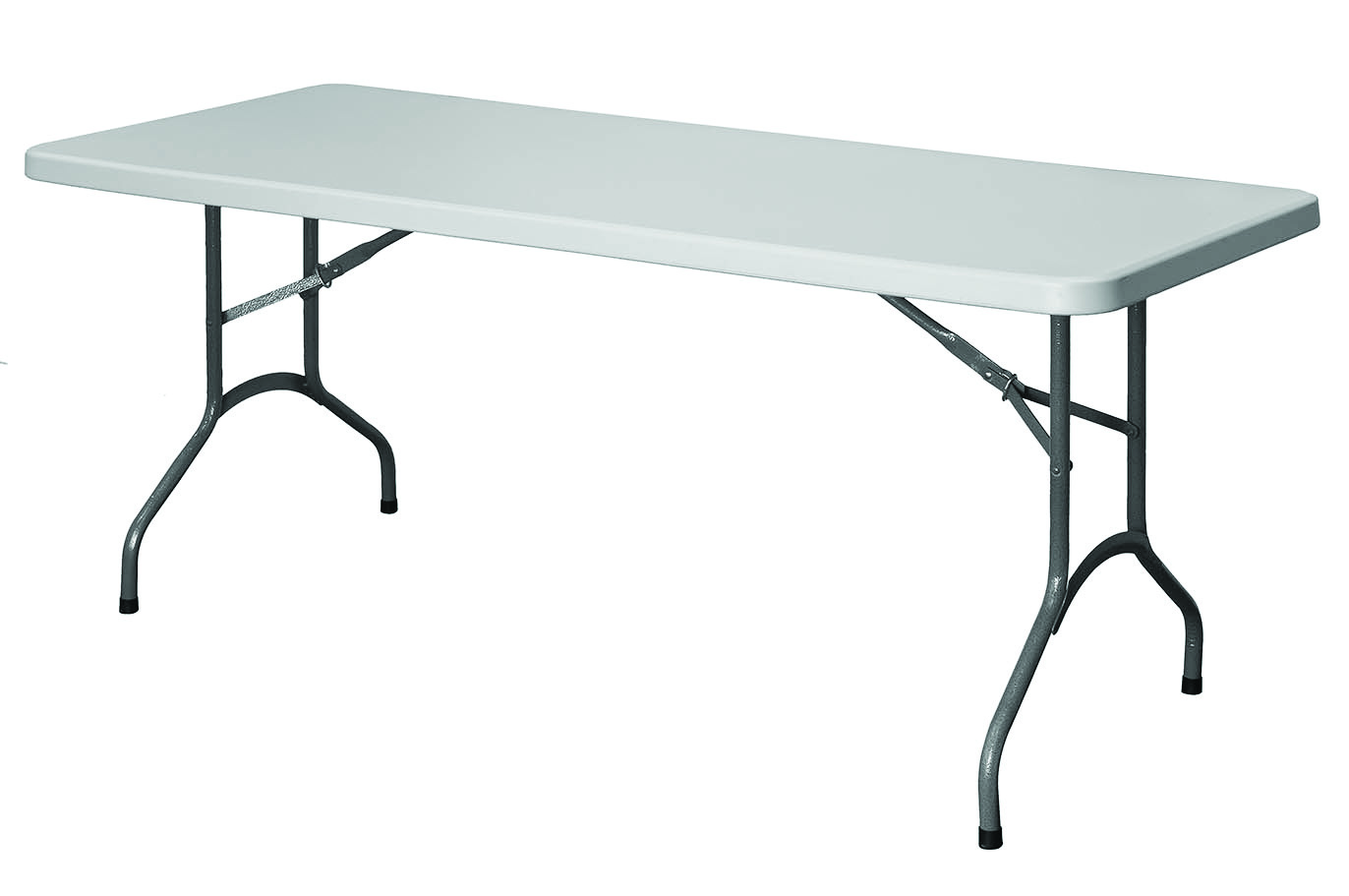1800 x 600mm Canteen Table with fold down legs and plastic feet Interfix
