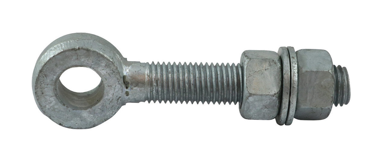 Galvanised Gate Eye Bolts c/w 2 Nuts Interfix