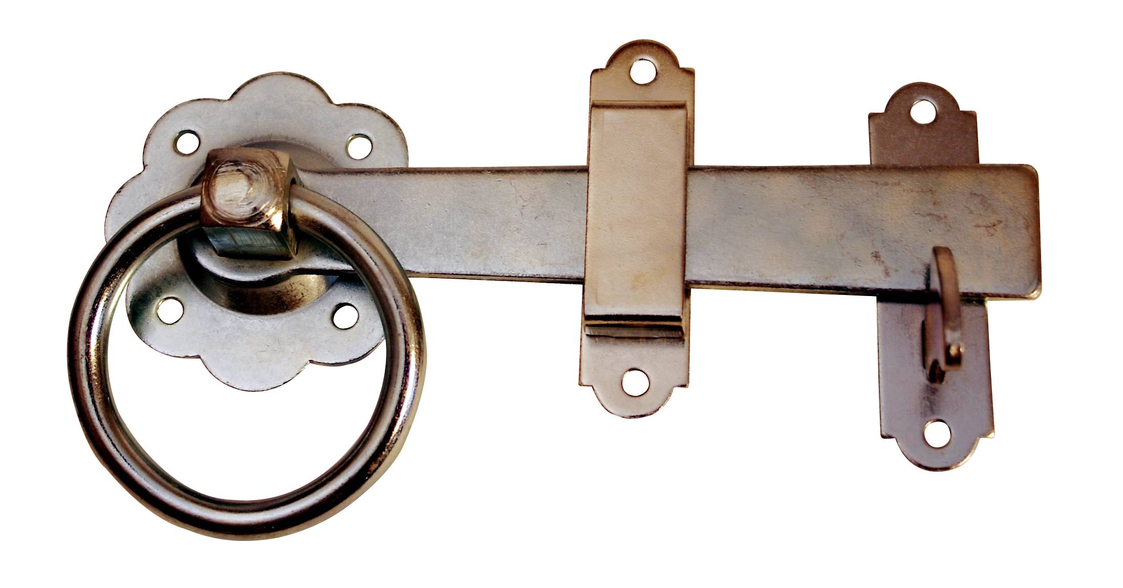 150mm Zinc Plated Plain Contract Gate Ring Latch Interfix