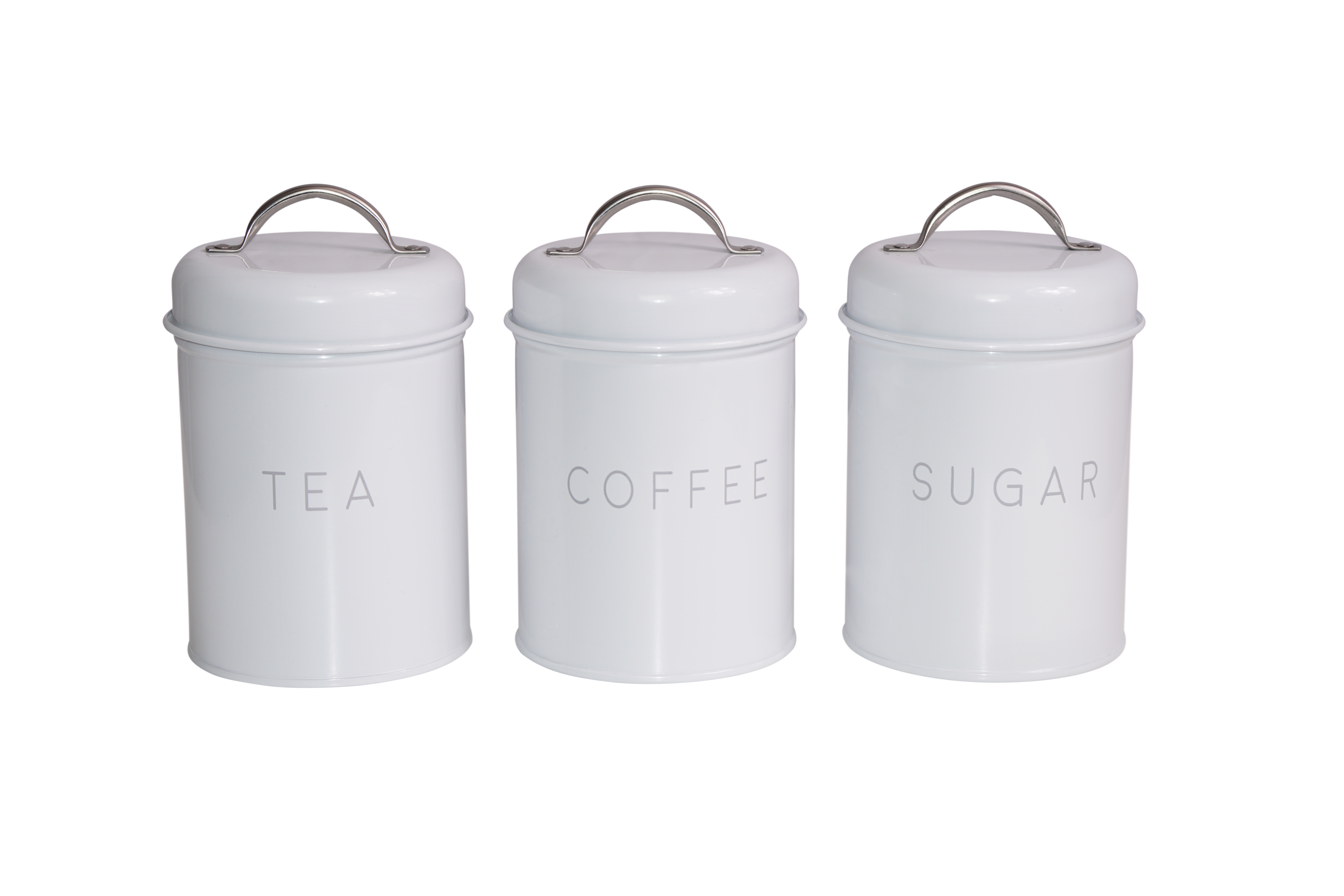 Set of 3 Storage Jars for Tea, Sugar, Coffee, etc Interfix