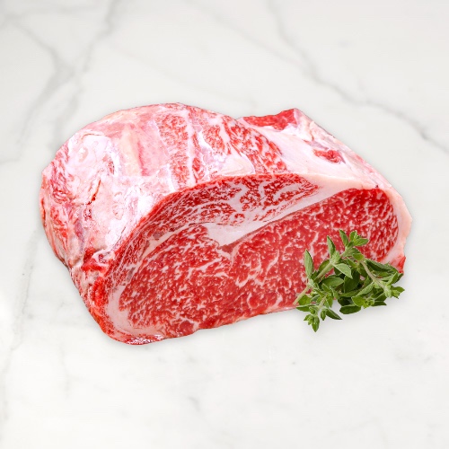 Japanese A5 Imported Miyazaki Waygu Whole Boneless Ribeye Prime Time