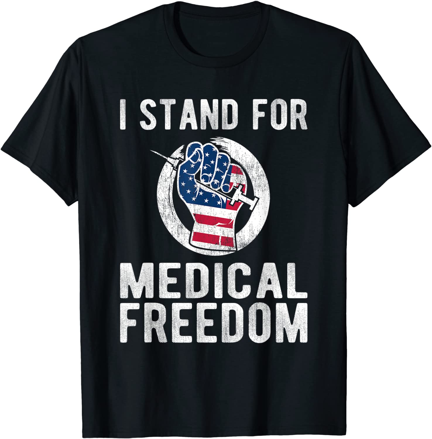 I Stand For Medical Freedom Stop The Mandate USA Flag TShirt