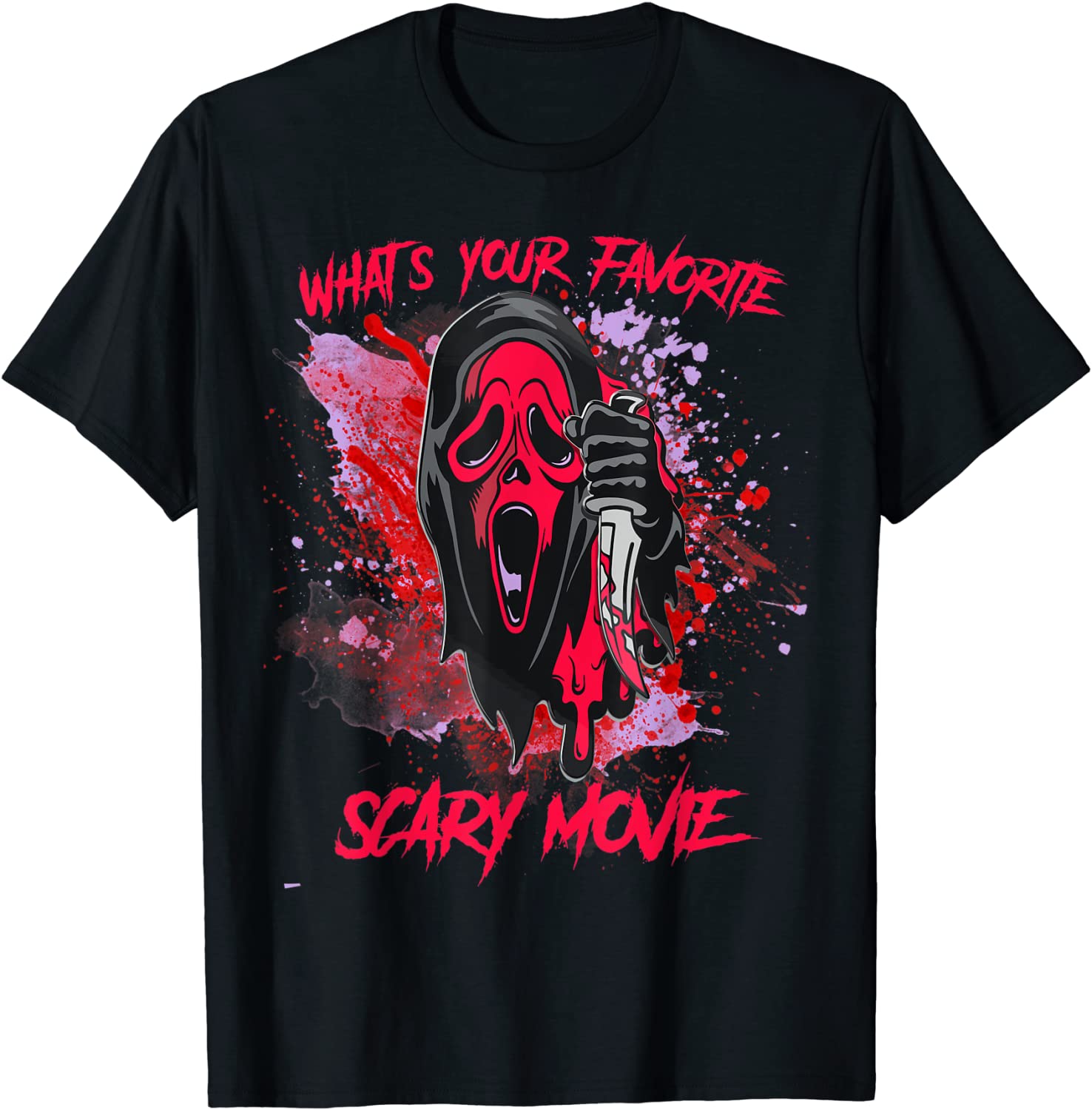 Classic Ghostface Scream Halloween What's Your Favorite Scary Movie T