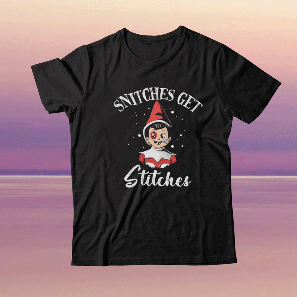 Snitches Get Stitches The Elf Xmas TShirt