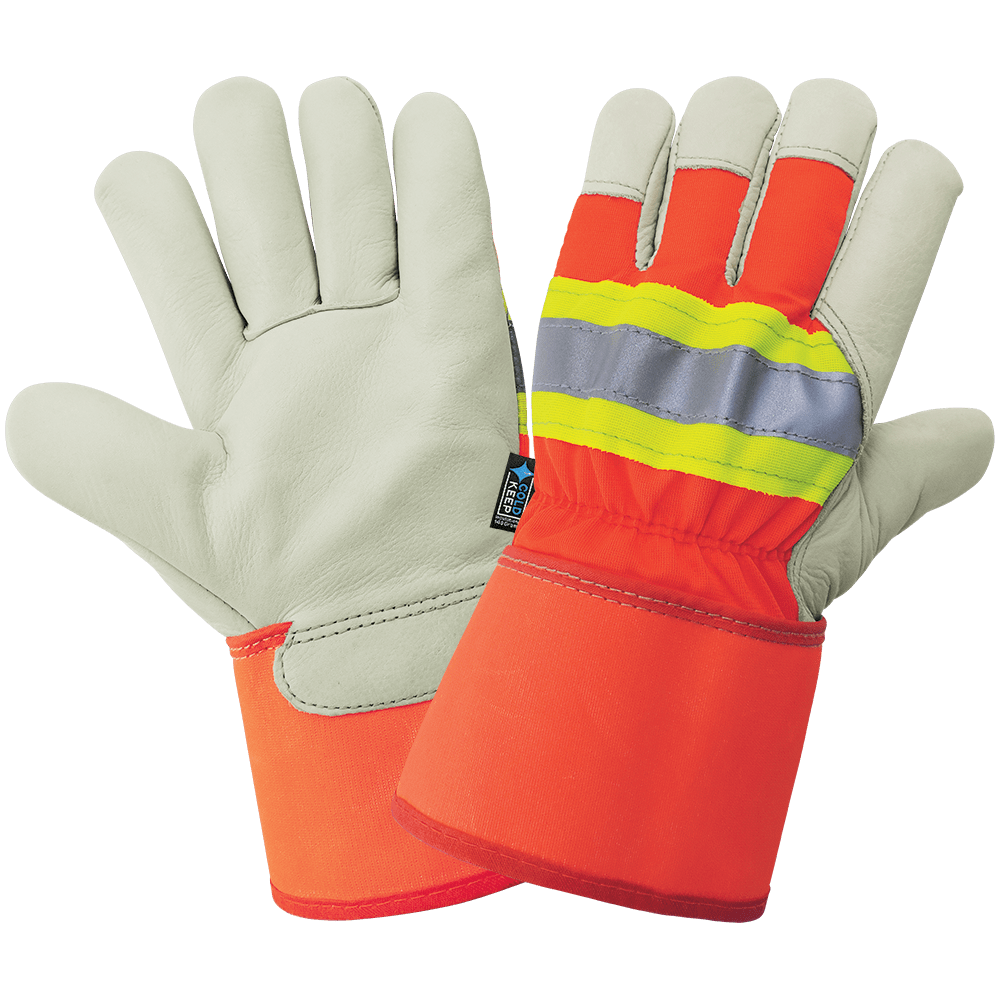 HighVisibility StandardGrade Cowhide Insulated Gloves 2950HV