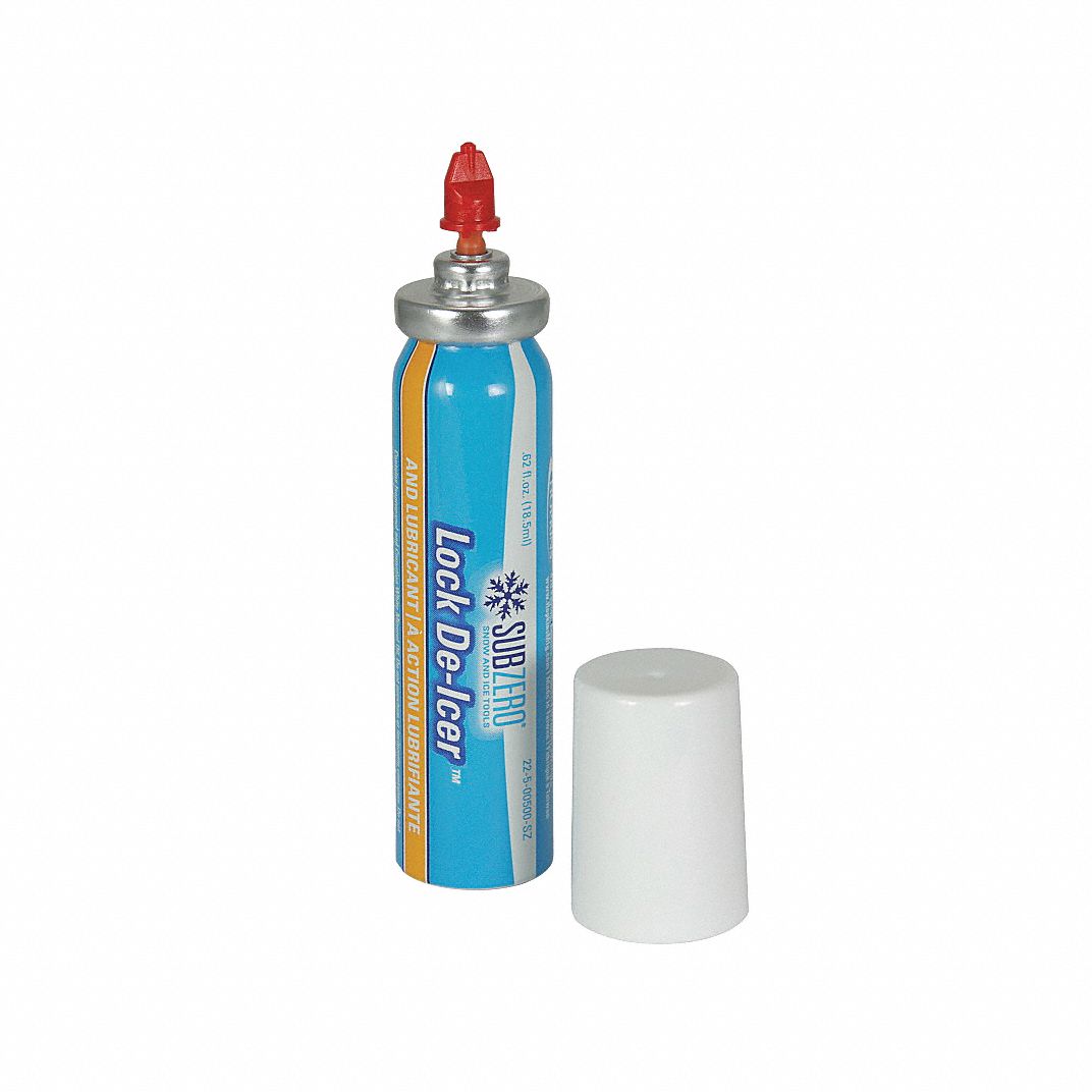 Lock DeIcer, 0.625 oz, Aerosol Can, DeIcer, 127 °F Freezing Point (F