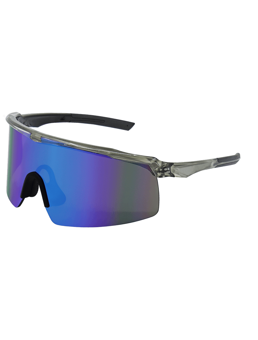 Whipray™ Blue Mirror Performance Fog Technology Polarized Lens, Silver